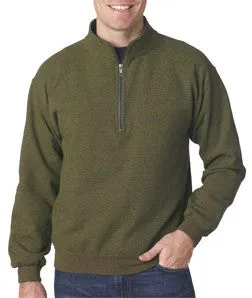 18800 Gildan Adult Heavy BlendVintage 1/4-Zip Cadet Collar Sweatshirt Moss