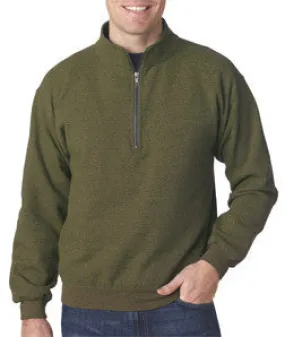 18800 Gildan Adult Heavy BlendVintage 1/4-Zip Cadet Collar Sweatshirt Moss