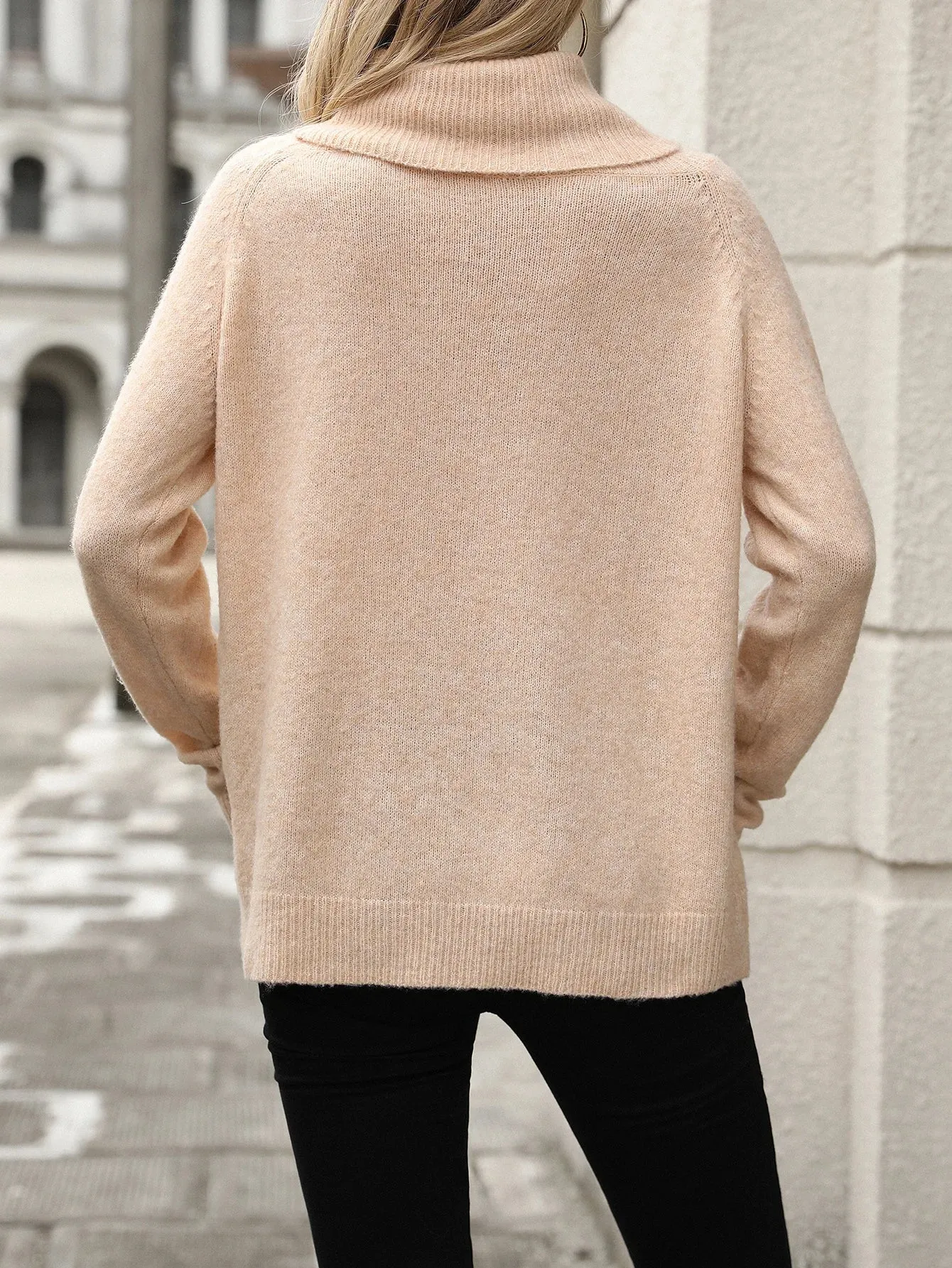 2025, Winter Casual Rollkragen Gestrickte Pullover Für Frauen Solide Langarm Pullover Damen Herbst Trend Warm Off Schulter Jumper