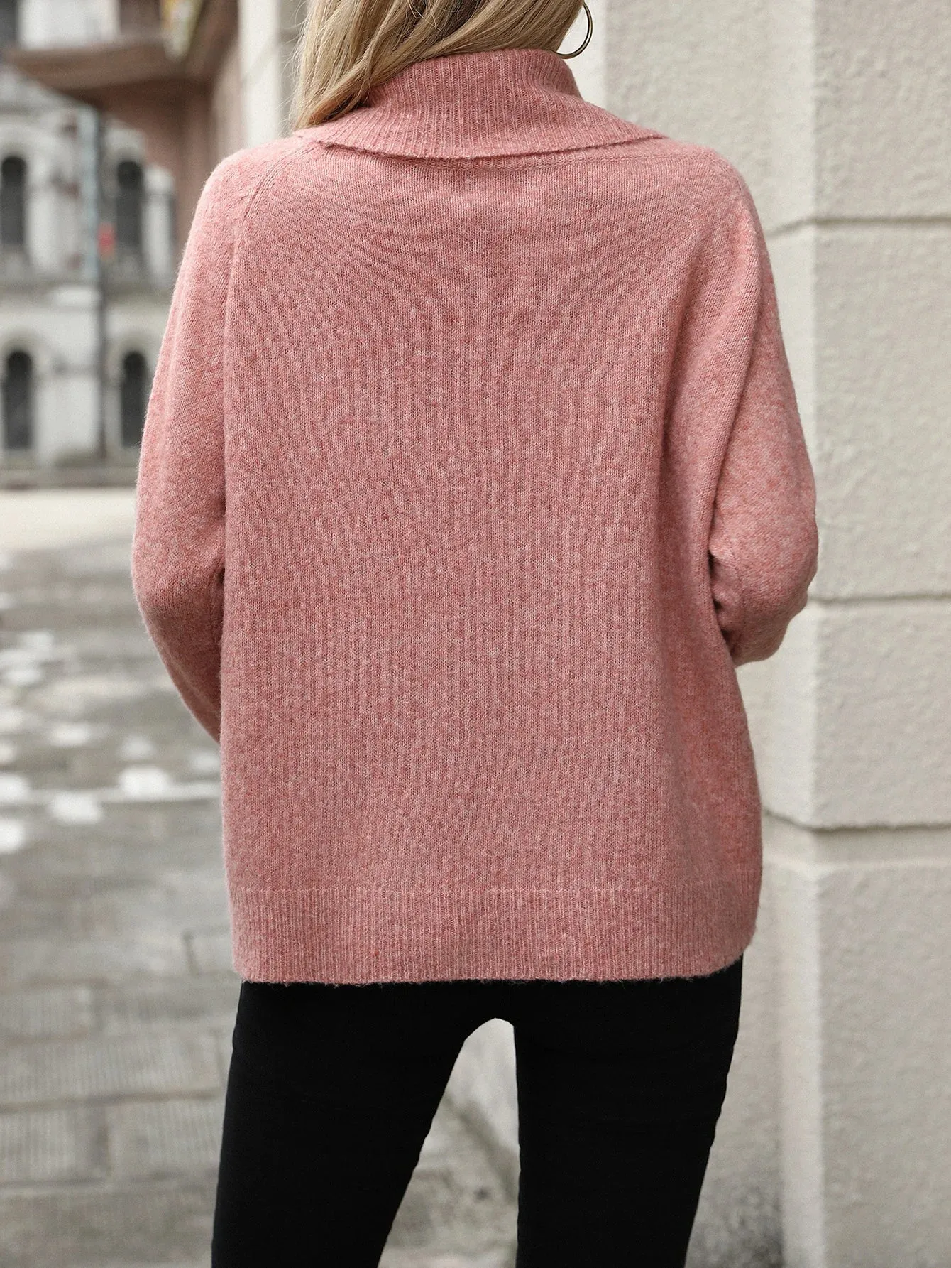 2025, Winter Casual Rollkragen Gestrickte Pullover Für Frauen Solide Langarm Pullover Damen Herbst Trend Warm Off Schulter Jumper