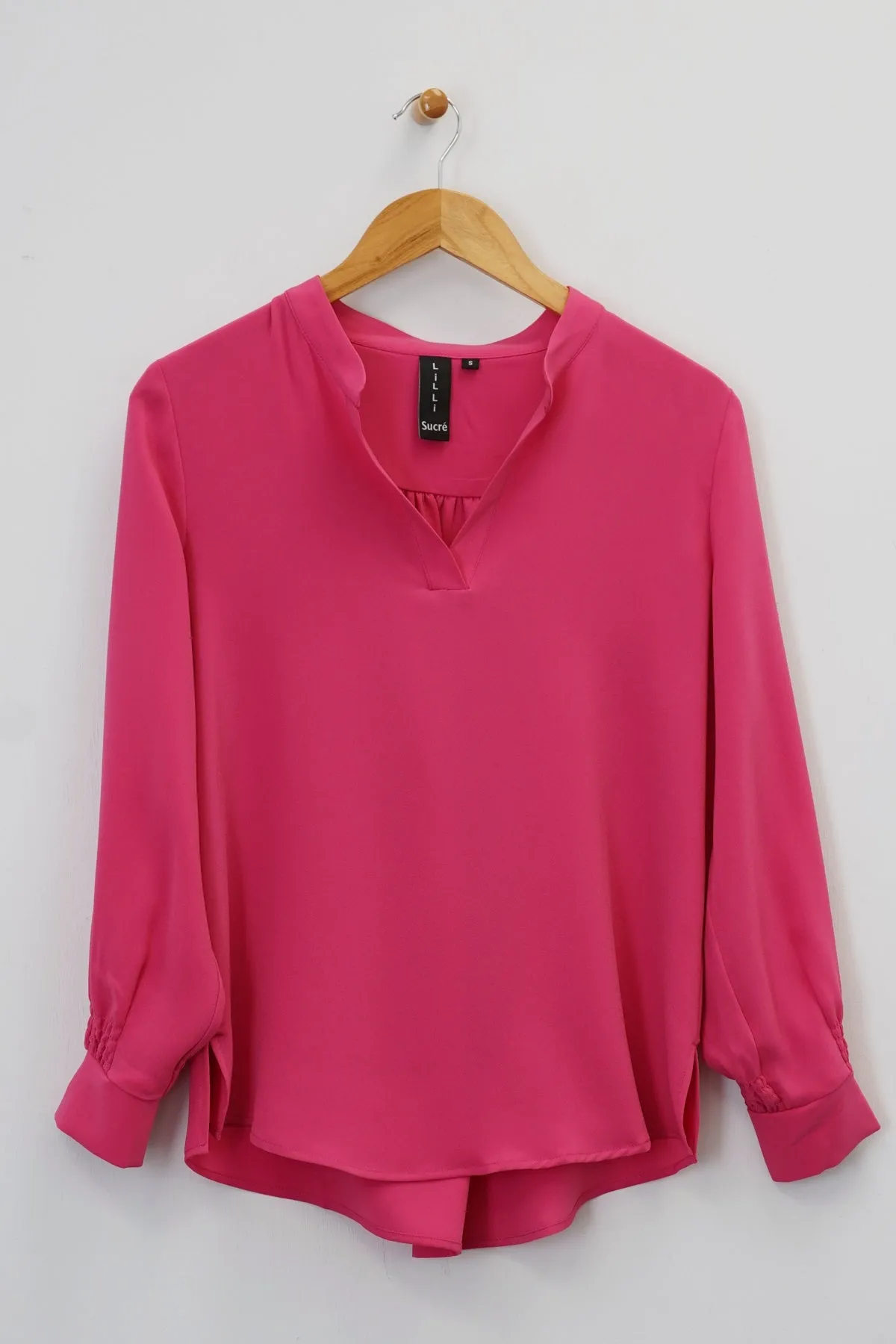 28" Long Sleeve Mandarin-V Tunic