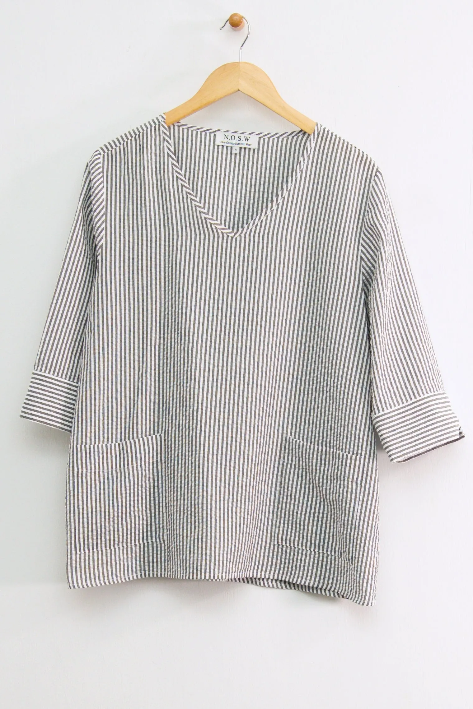 28" Seersucker Soft V Tunic