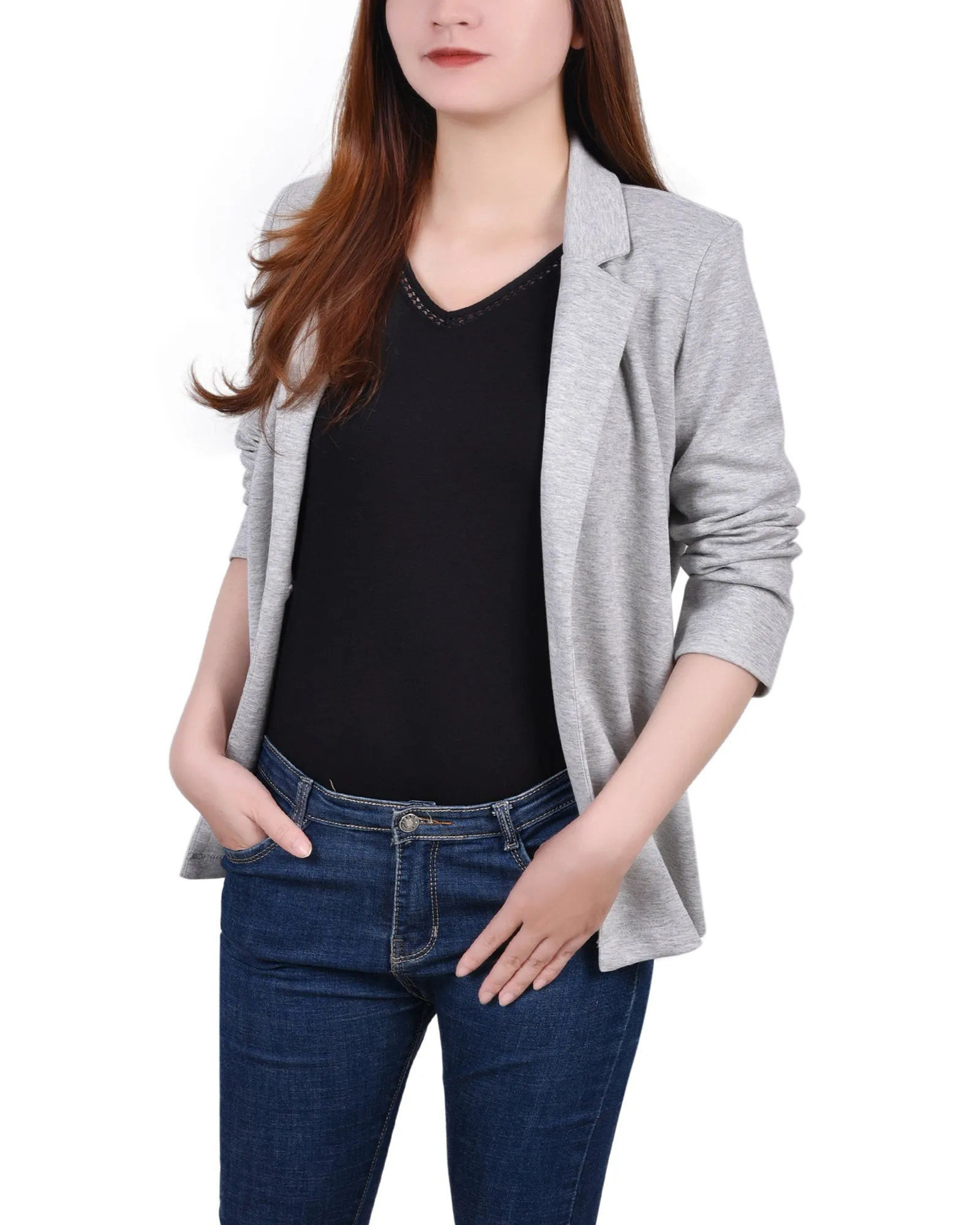 3/4 Sleeve Ponte Jacket