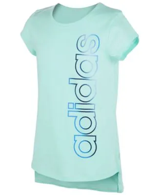 Adidas Big Girls Logo-Print T-Shirt Blue L 14