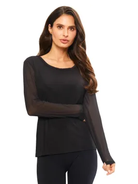 Adore - Black Mesh Top
