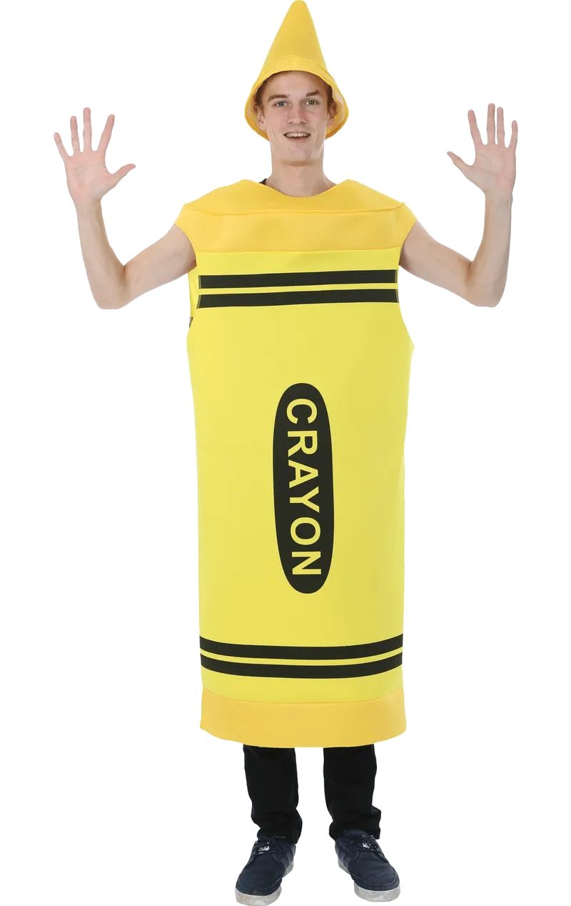 Adult Yellow Crayon Costume