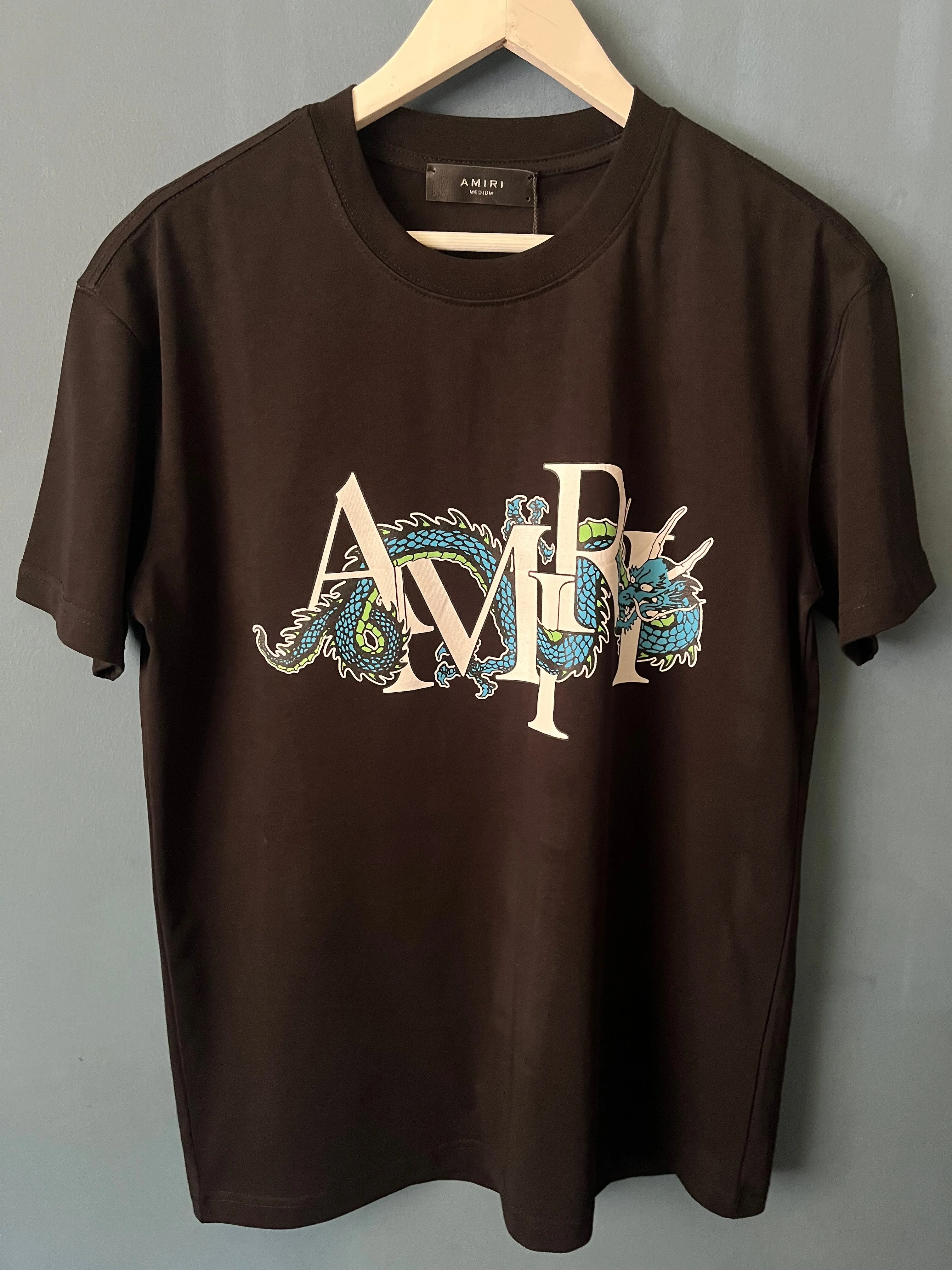 AMIRI " Logo Printed" Cotton T-shirt Styled in Black for Spring&Summer 2024