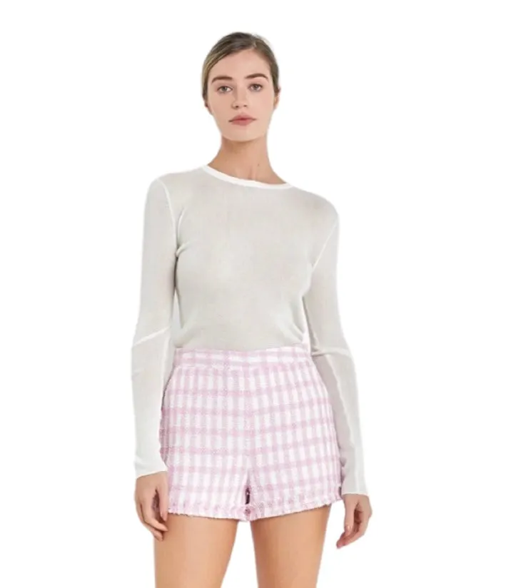 Apparel- English Factory Loose Knit Long Sleeve Top