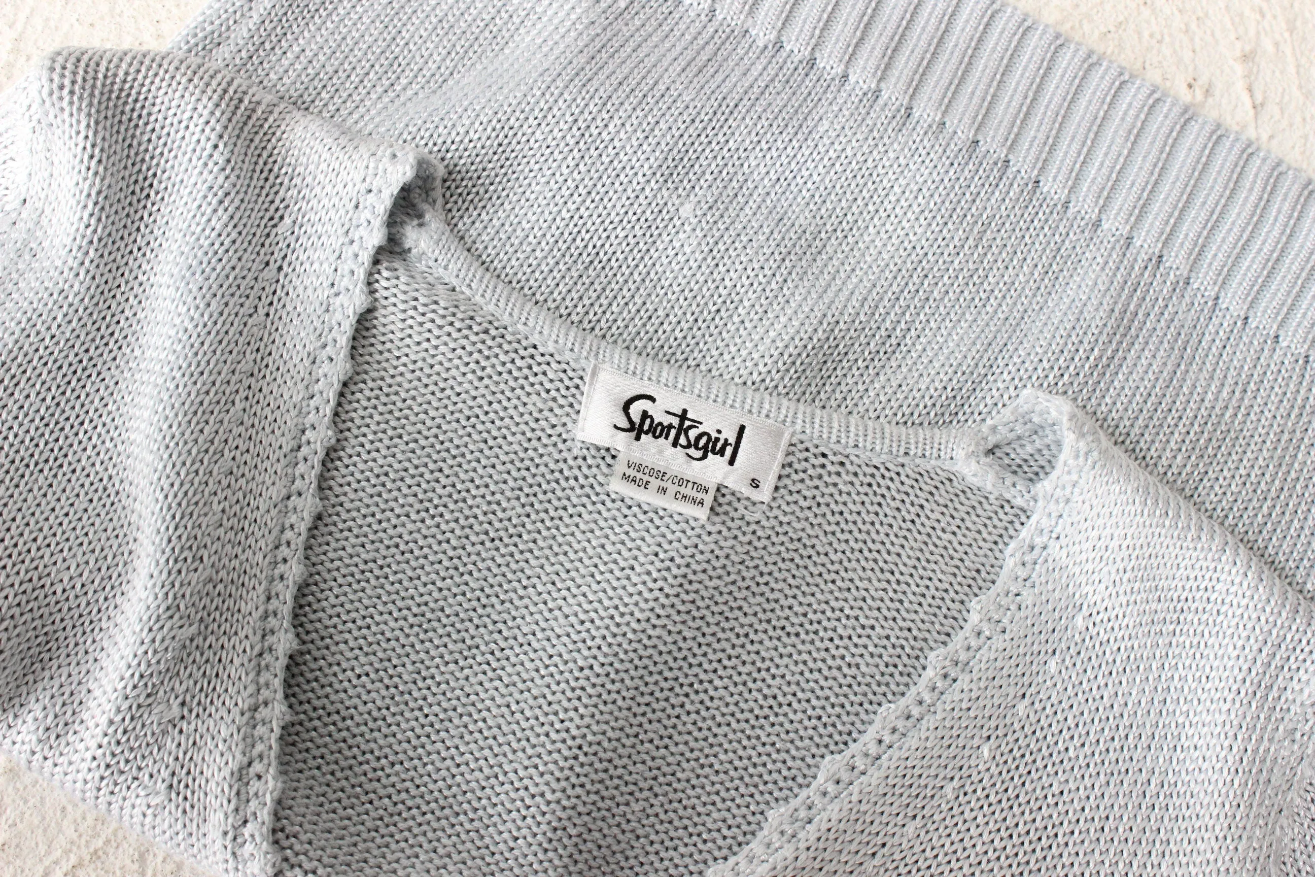 BALLETCORE 90s Pastel Cotton Knit Button Up Top