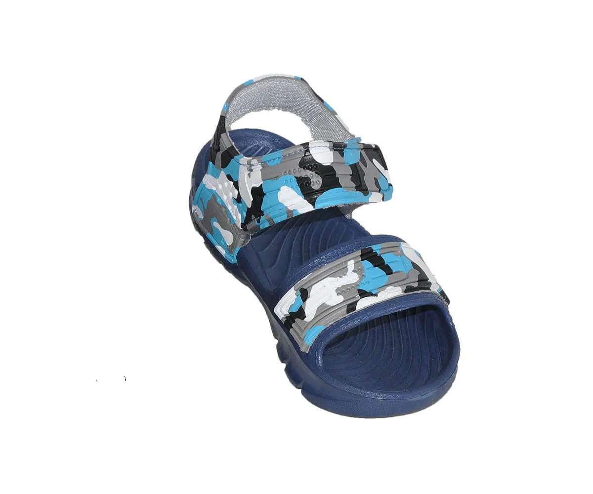 Boys' Camo Sandal Shoe - Colors Red/Grey, Green/Grey, and Blue/Grey - Sizes 11.5-4 (Little/Big Boys)