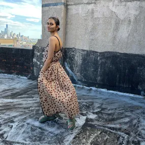 Brigade Skirt Maxi - Khaki Block Print