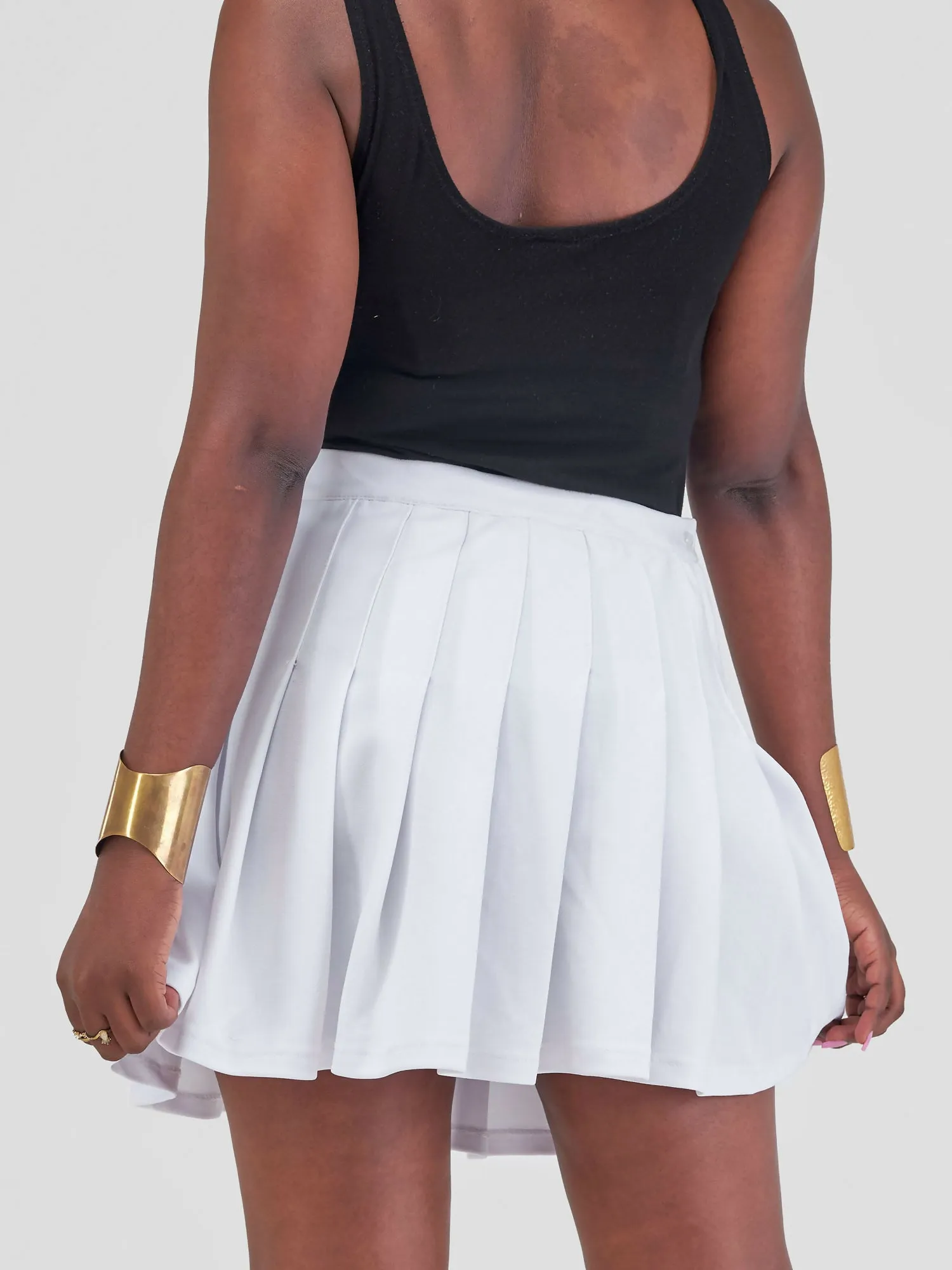 Busu Pleat Skirt - White