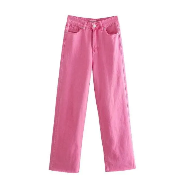 CASUAL HIGH WAIST SUMMER DENIM PANTS