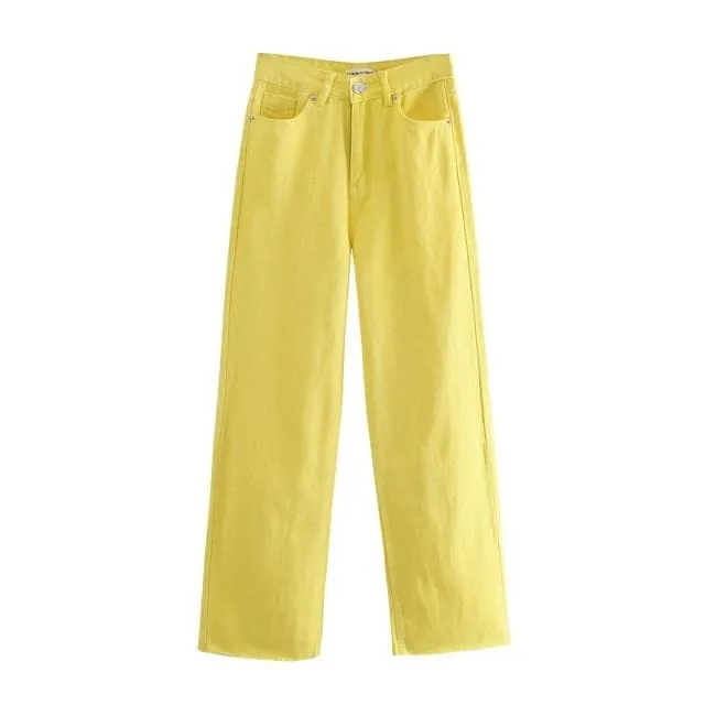 CASUAL HIGH WAIST SUMMER DENIM PANTS
