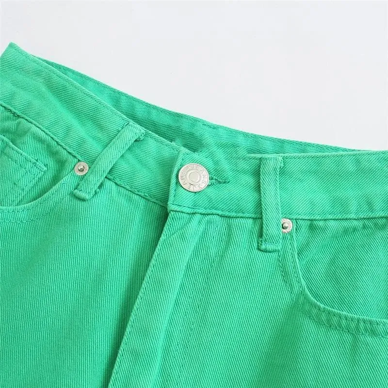 CASUAL HIGH WAIST SUMMER DENIM PANTS