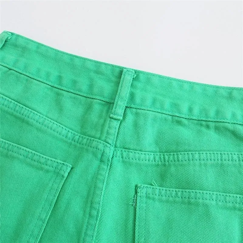 CASUAL HIGH WAIST SUMMER DENIM PANTS