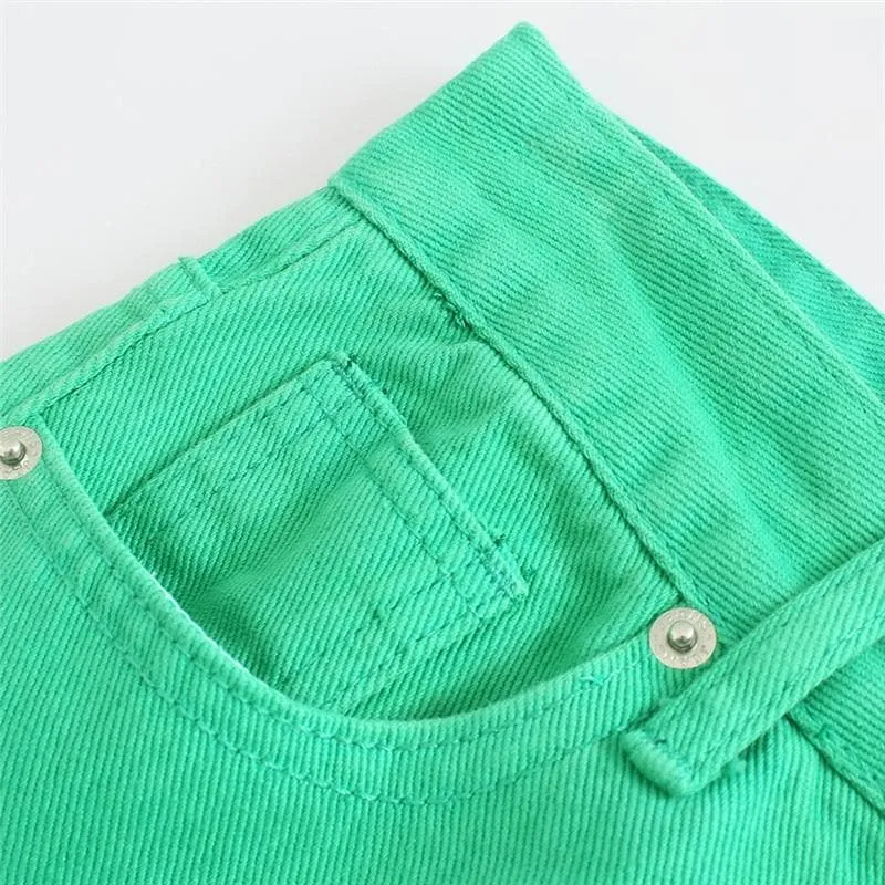 CASUAL HIGH WAIST SUMMER DENIM PANTS