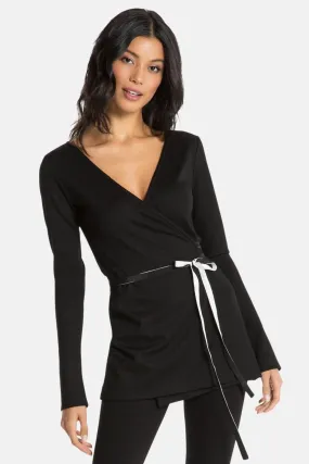 CLAIR WRAP TUNIC (BLACK)