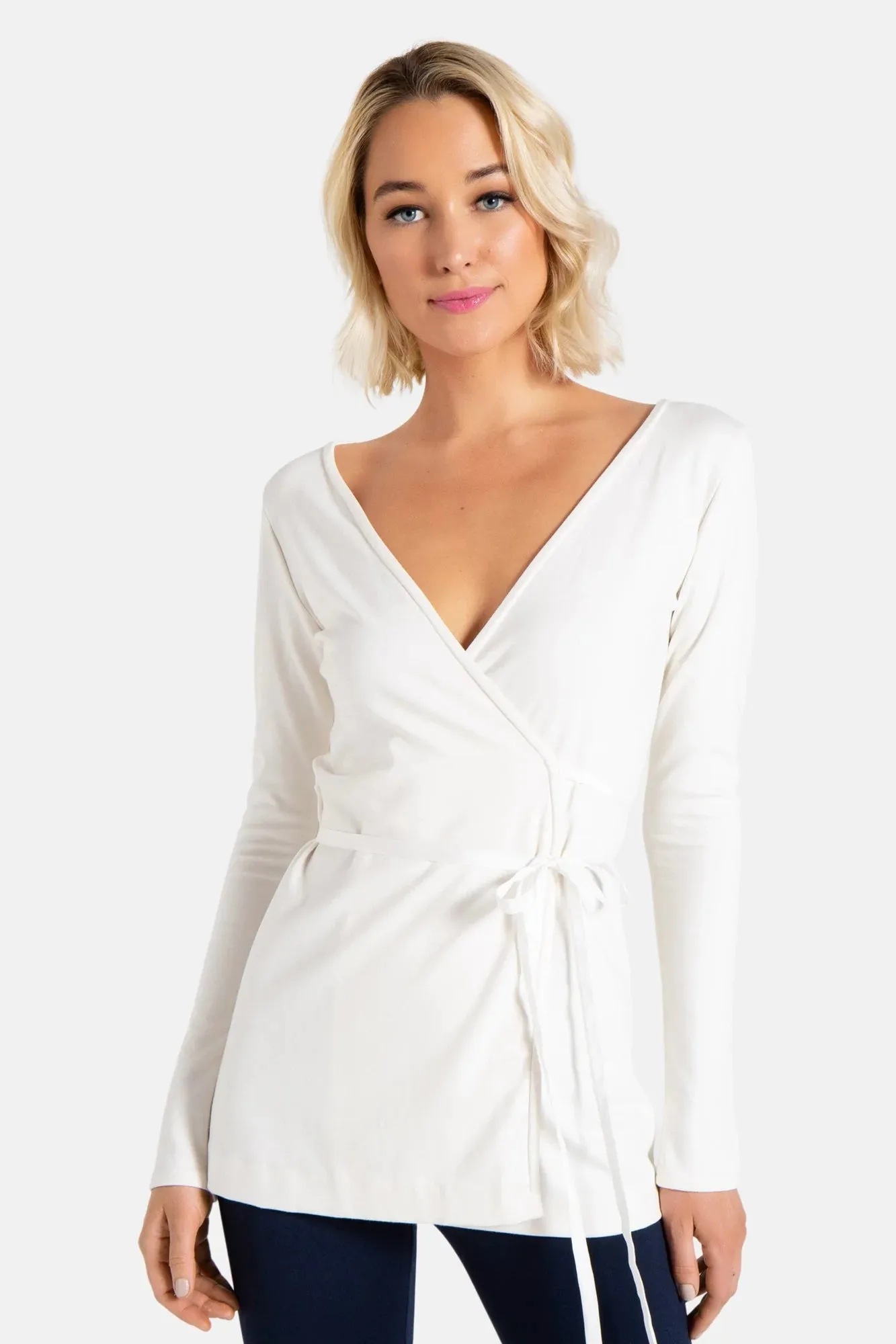 CLAIR WRAP TUNIC (BLACK)