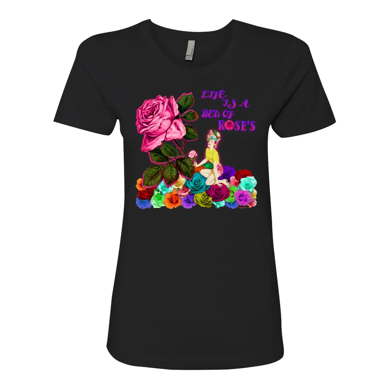 Cowgirl Roots™ Life is a Bed of Roses Boyfriend T Shirts