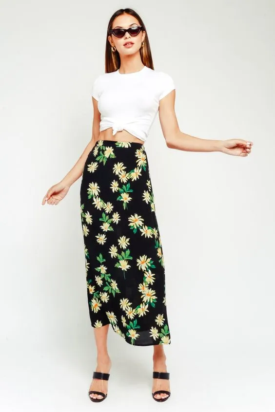Daisy for You Midi Skirt