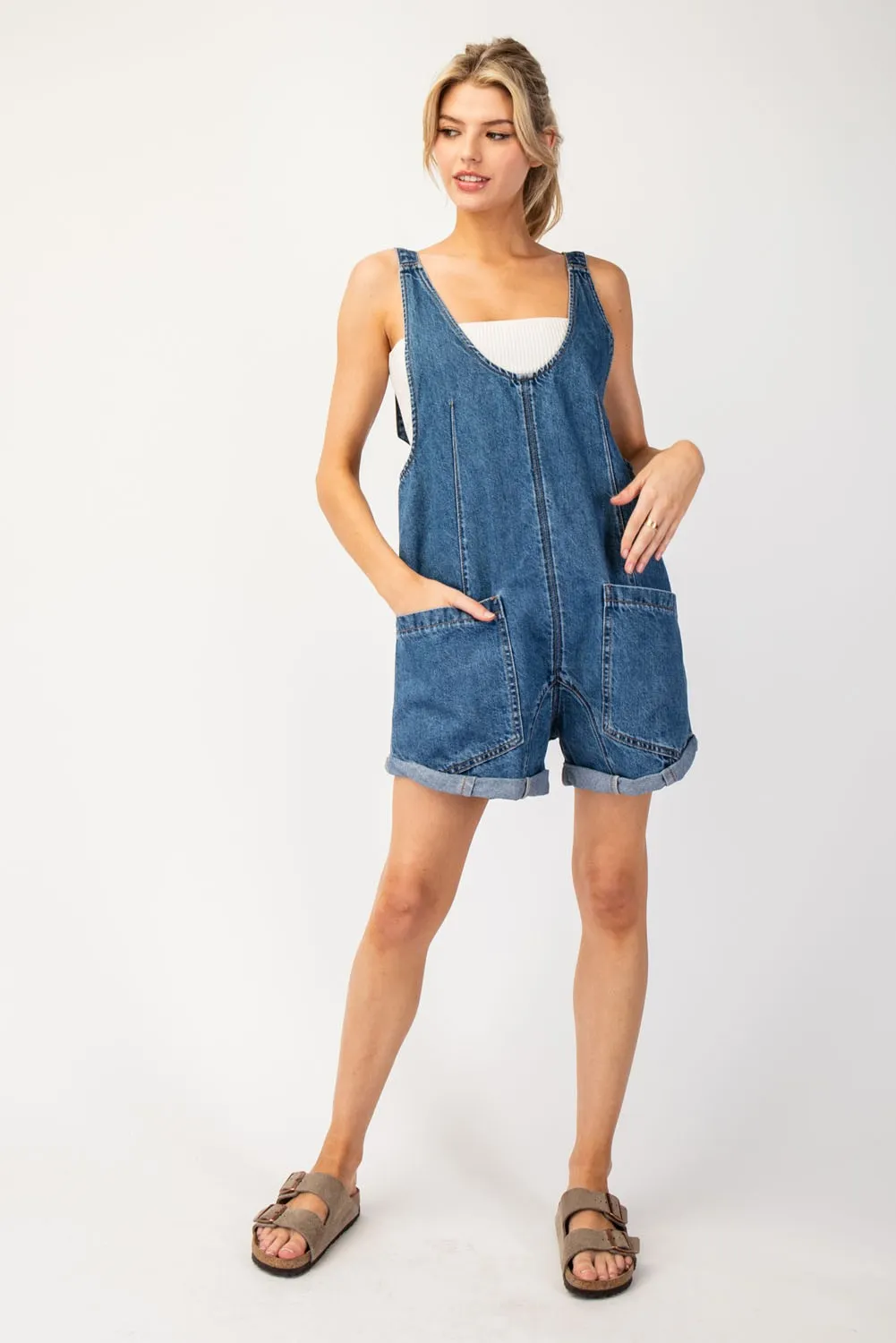 Denim romper