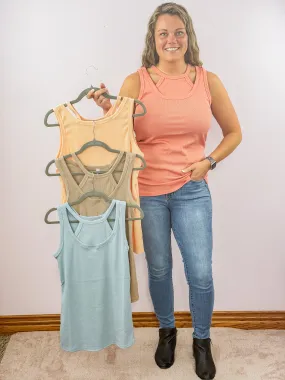 Double Layer Cut Out Tank Top