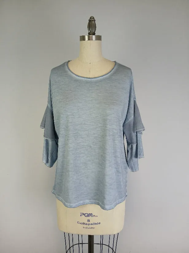 Double Layer Sleeve Oil Dye Top -- Nissi D190764