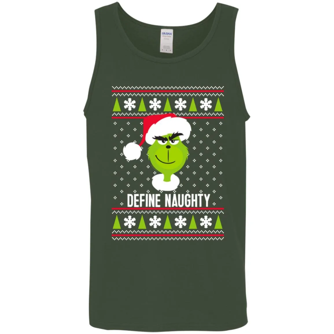 Dr. Seuss The Grinch Naughty Grinch Christmas Sweatshirt Men Tank Top