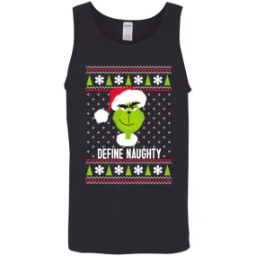 Dr. Seuss The Grinch Naughty Grinch Christmas Sweatshirt Men Tank Top