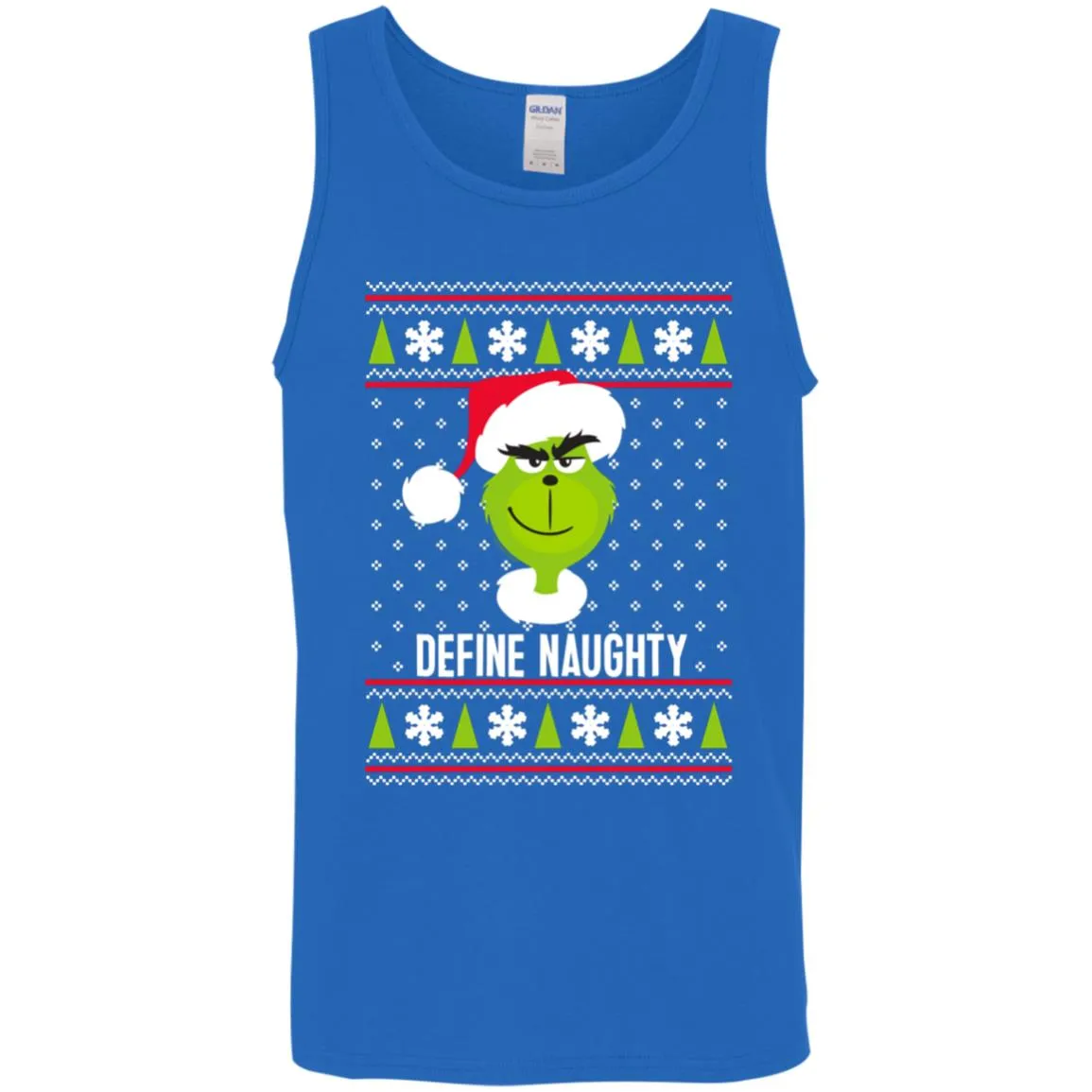 Dr. Seuss The Grinch Naughty Grinch Christmas Sweatshirt Men Tank Top