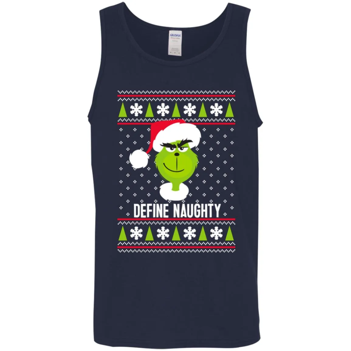 Dr. Seuss The Grinch Naughty Grinch Christmas Sweatshirt Men Tank Top