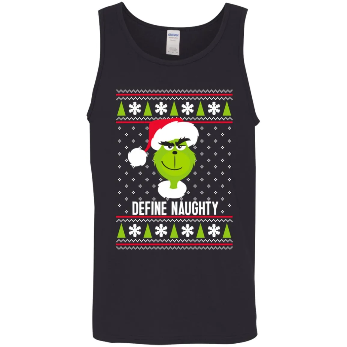 Dr. Seuss The Grinch Naughty Grinch Christmas Sweatshirt Men Tank Top