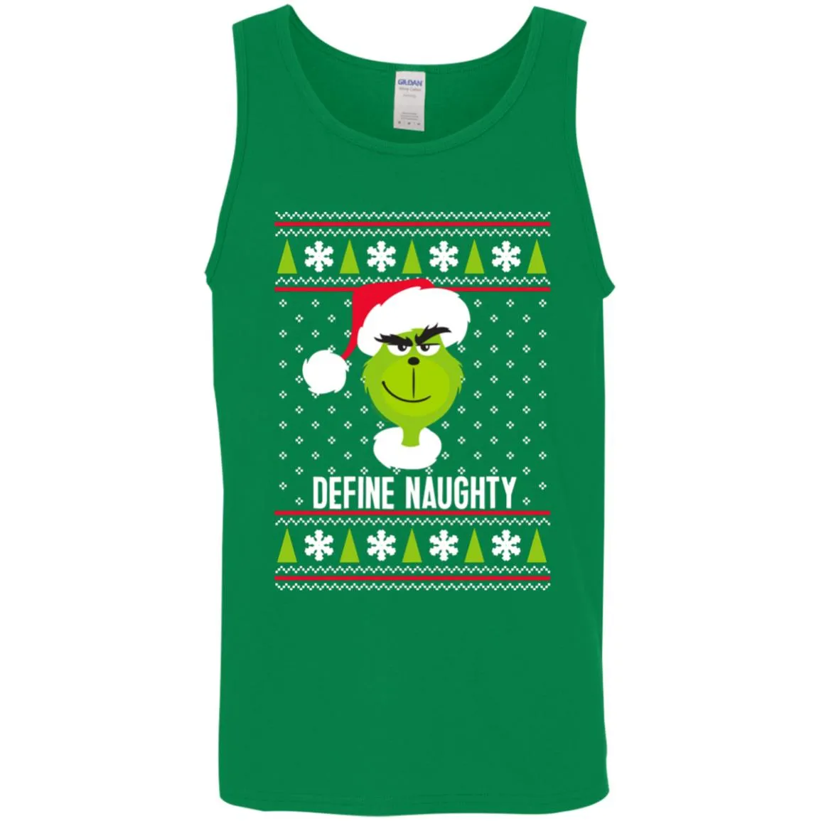Dr. Seuss The Grinch Naughty Grinch Christmas Sweatshirt Men Tank Top