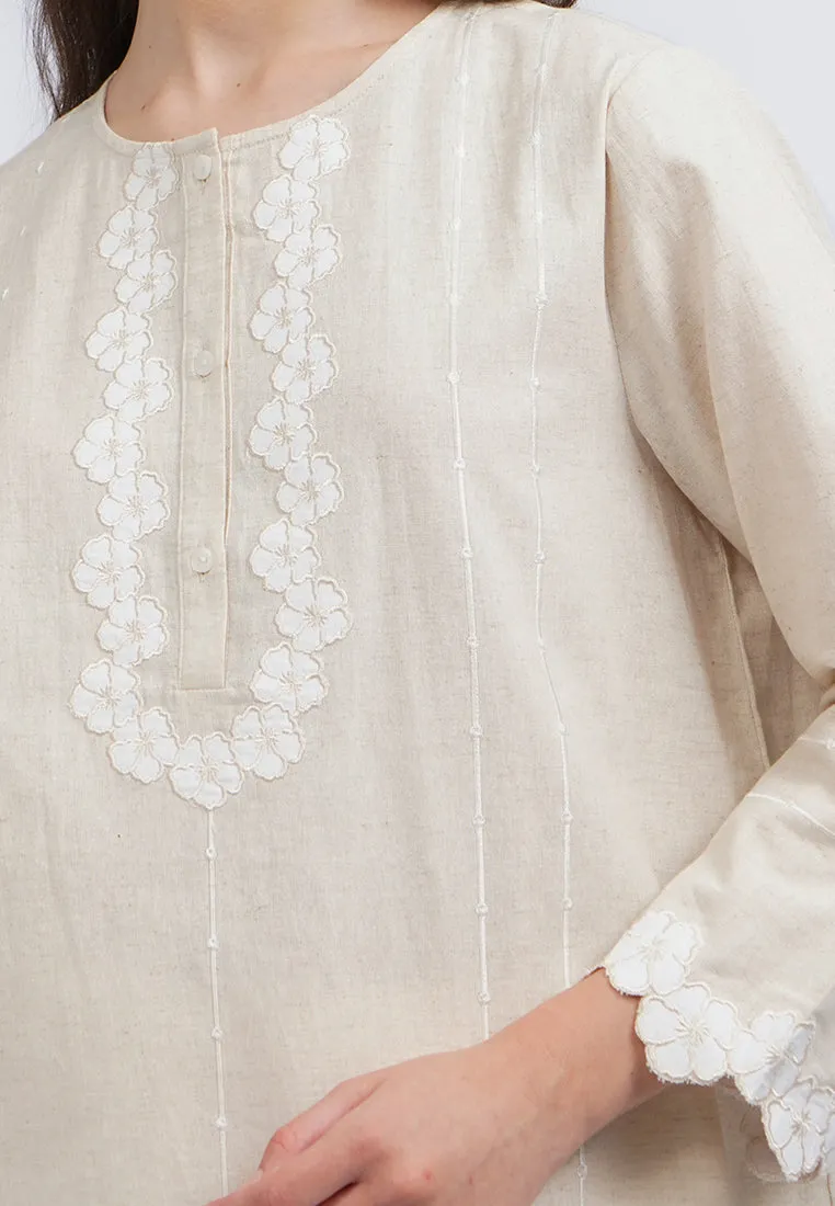 Embroidered Long Sleeve Tunic