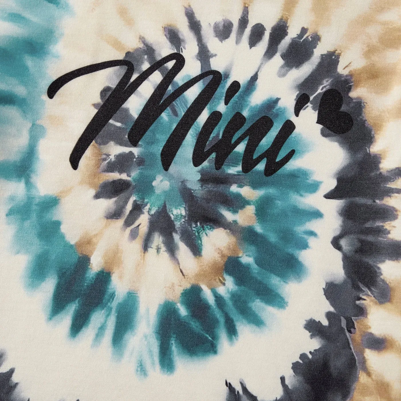 Family Matching Letter Print Tie Dye Short-sleeve Tops