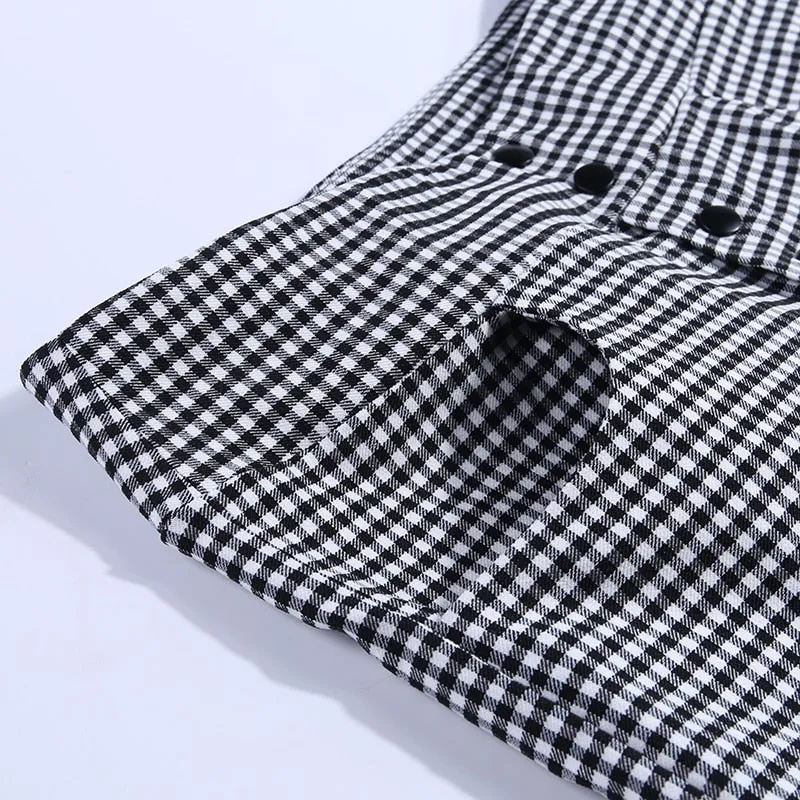 Gingham High Waist Pants