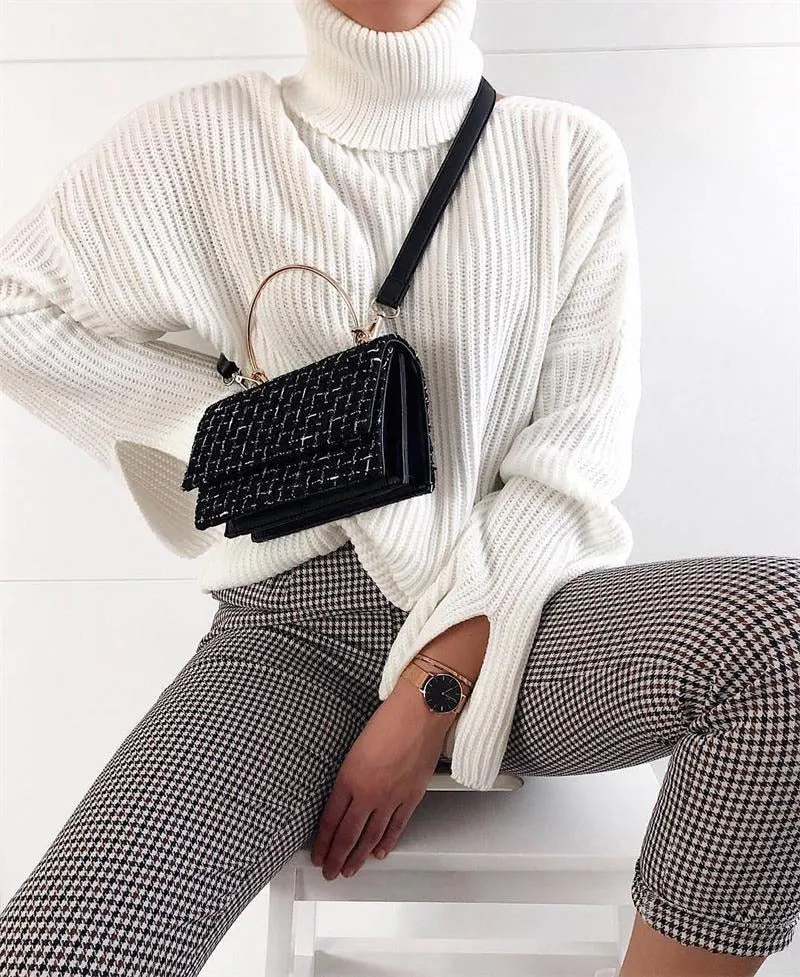 Gingham High Waist Pants
