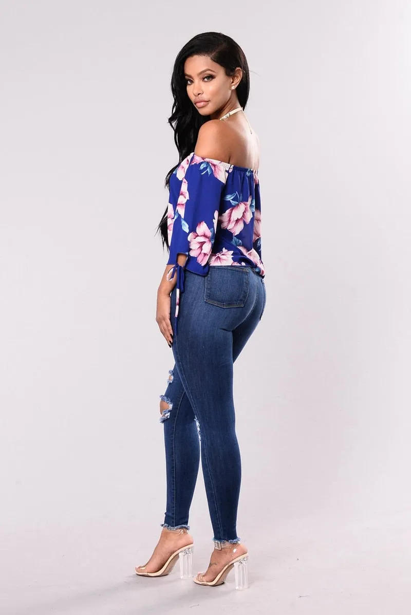 High Waist push up denim jeans Women Slim fit calca jeans ladies Ripped elastic skinny jeans Sexy Hole vintage boyfriend jeans