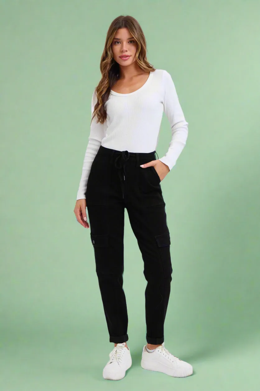 HW Cargo Cuffed Jogger Black JB107