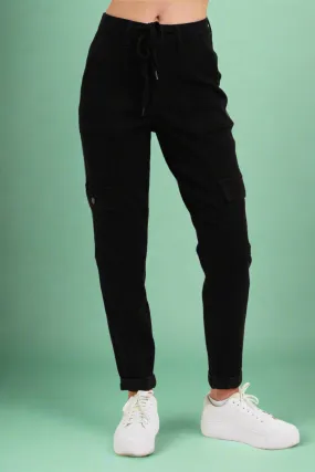 HW Cargo Cuffed Jogger Black JB107