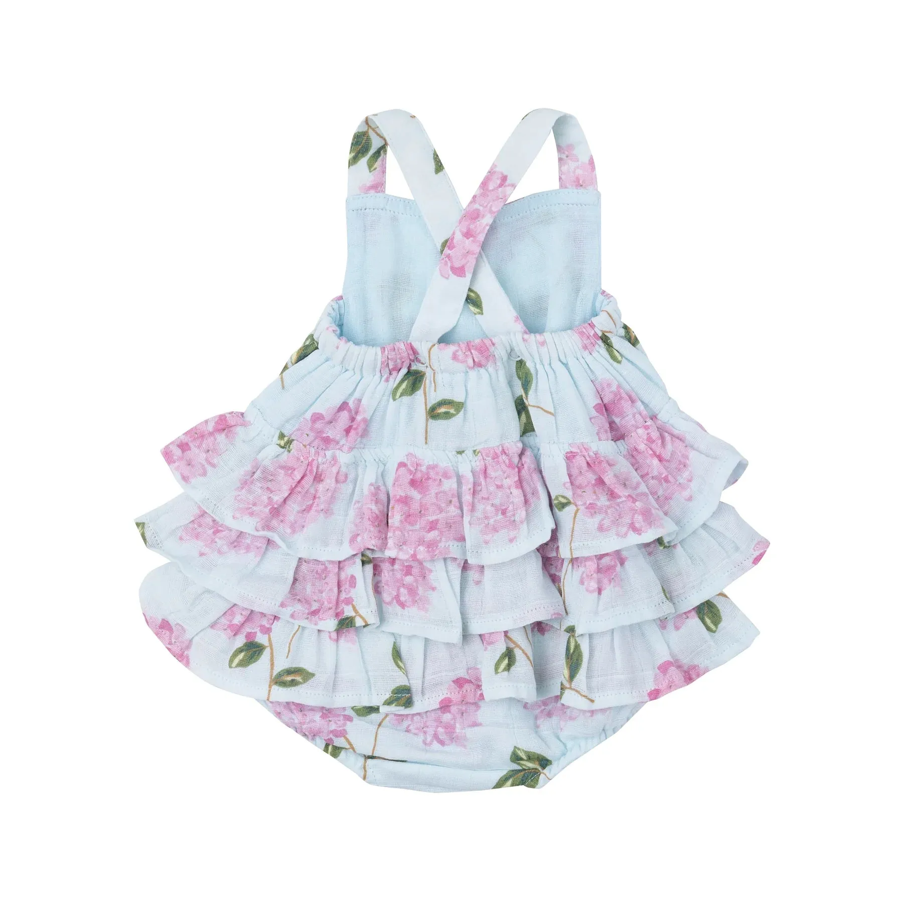 Hydrangeas Muslin Ruffle Sunsuit Romper