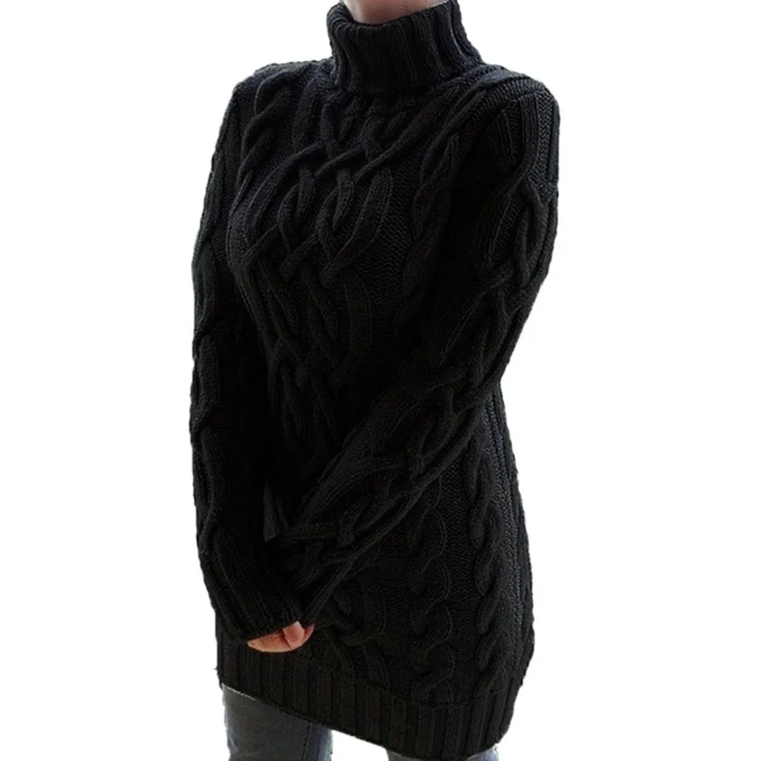 Kelly Sweater Dress | Elegantes trendiges Kleid mit Rollkragen