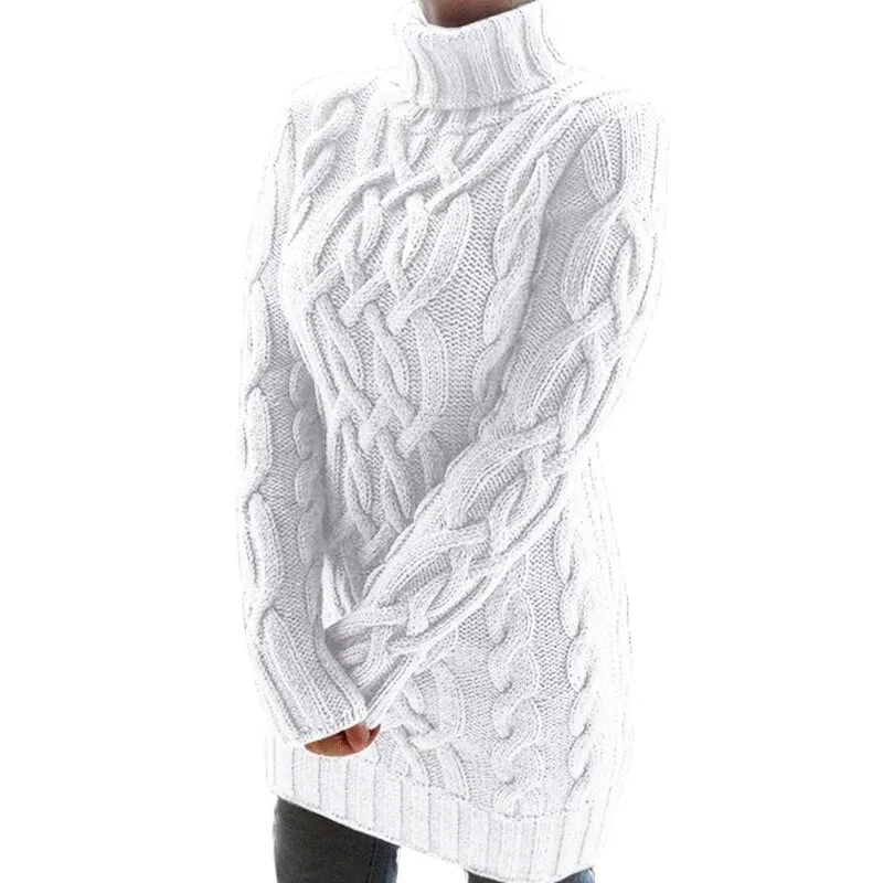Kelly Sweater Dress | Elegantes trendiges Kleid mit Rollkragen