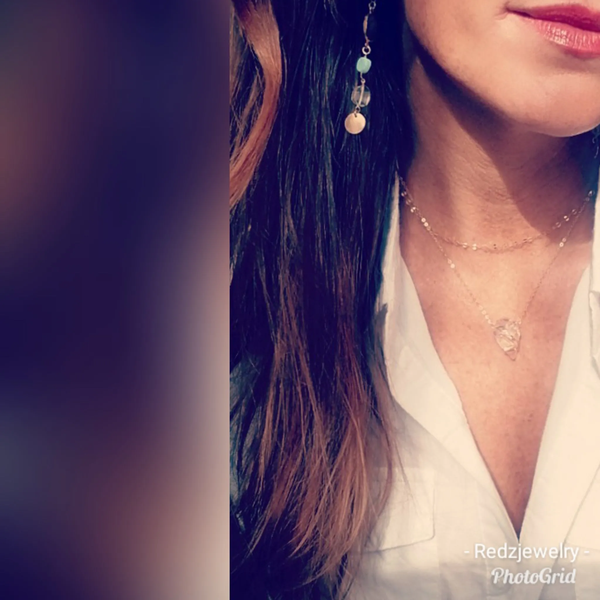 Layered arrow head necklace