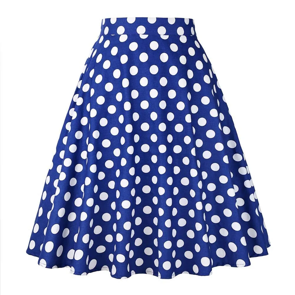 Leopard Print High Waist Skirt Pleated Women Flared Runway Midi Skirt Fashion Cotton Swing Rockabilly Party Skirts Gothic