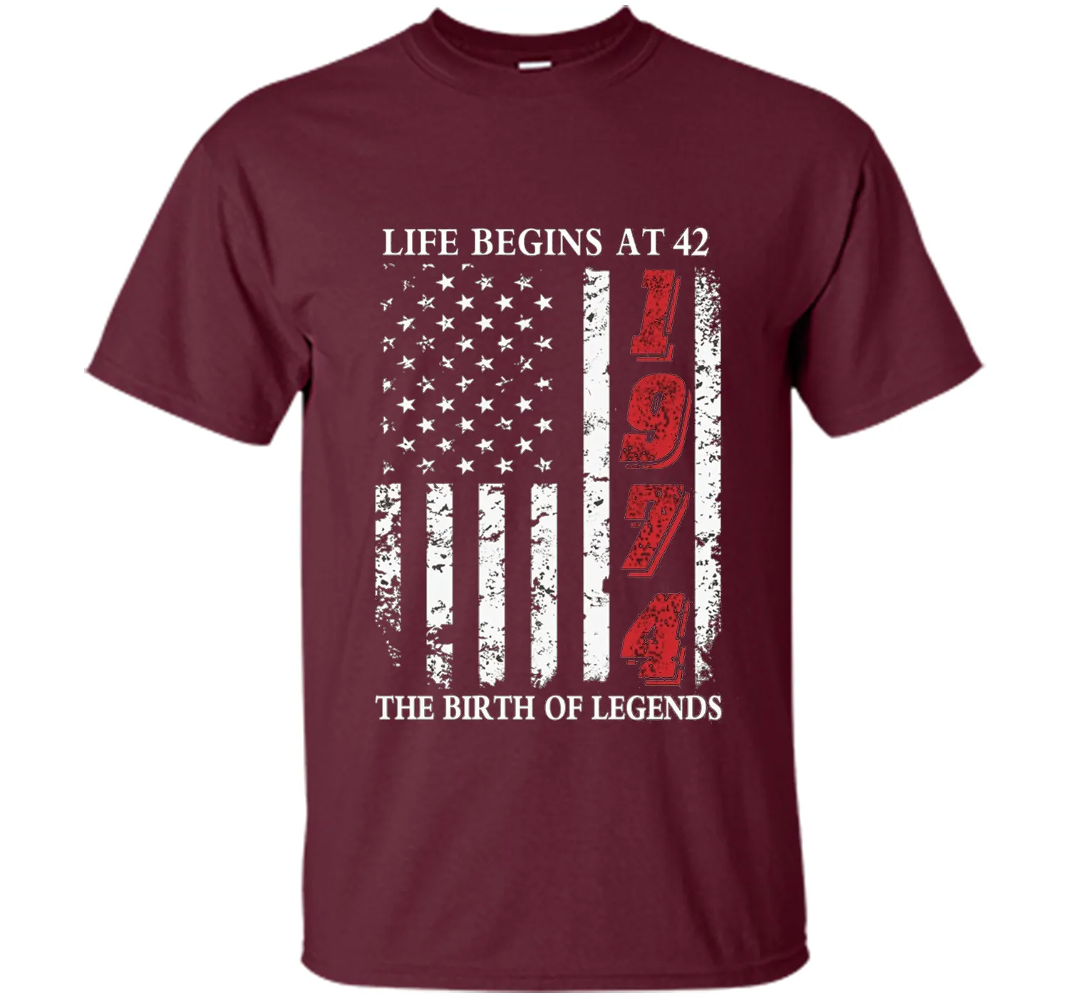 Life Begins At 42 The Birth Of Legends t-shirt