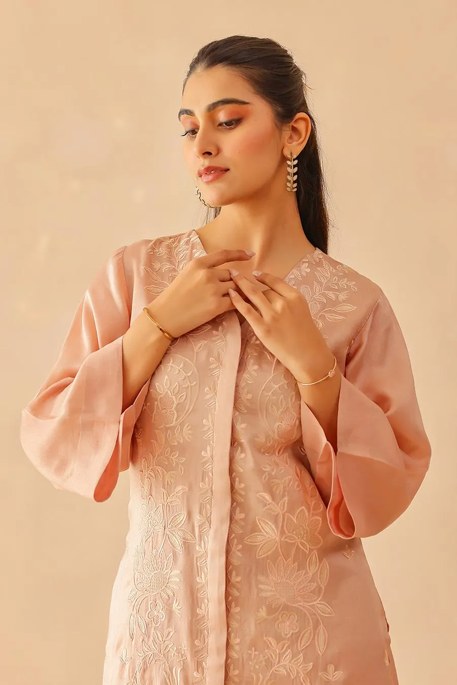 Lily Dusty Pink Embroidered Co-Ord Set