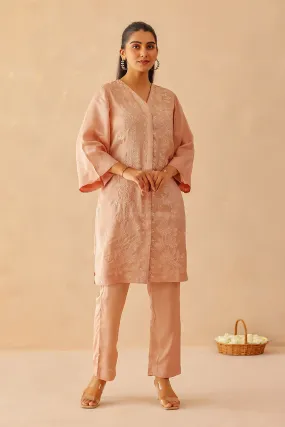 Lily Dusty Pink Embroidered Co-Ord Set