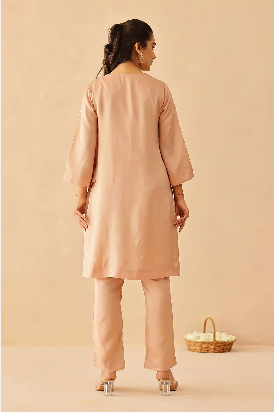 Lily Dusty Pink Embroidered Co-Ord Set
